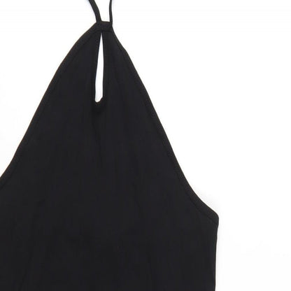 Only Womens Black Cotton Bodycon Size M Halter Pullover