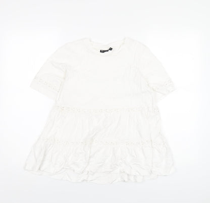 Womens UK Size 8 ASOS White Basic T-Shirt