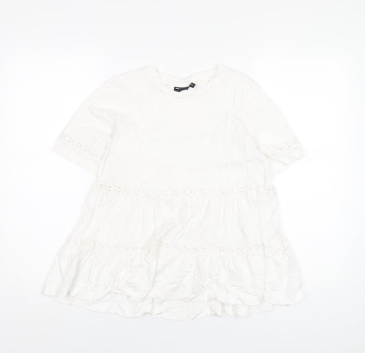 Womens UK Size 8 ASOS White Basic T-Shirt