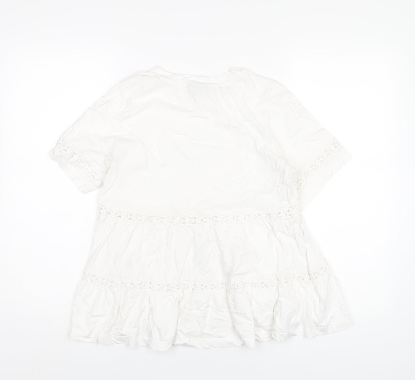Womens UK Size 8 ASOS White Basic T-Shirt