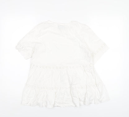 Womens UK Size 8 ASOS White Basic T-Shirt