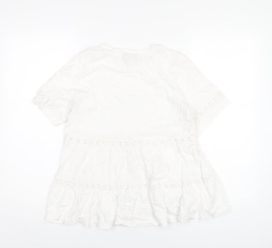 Womens UK Size 8 ASOS White Basic T-Shirt