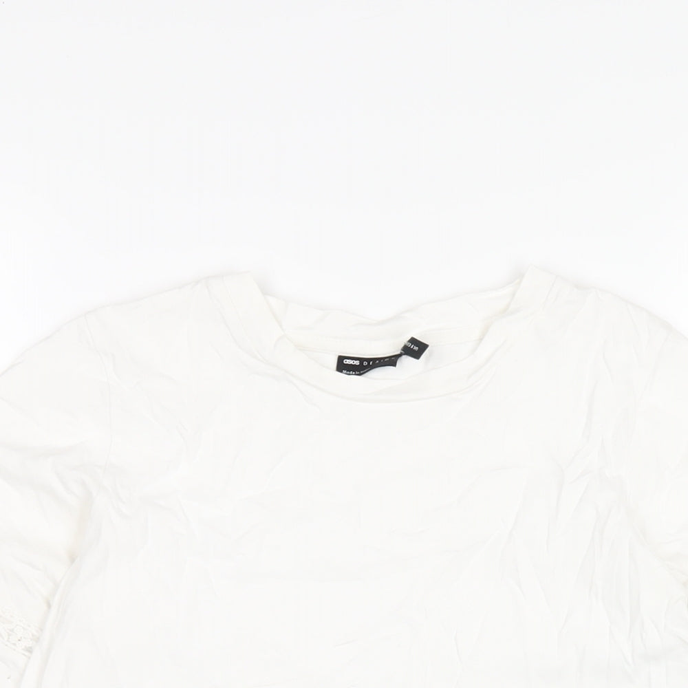 Womens UK Size 8 ASOS White Basic T-Shirt