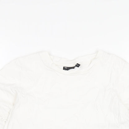 Womens UK Size 8 ASOS White Basic T-Shirt