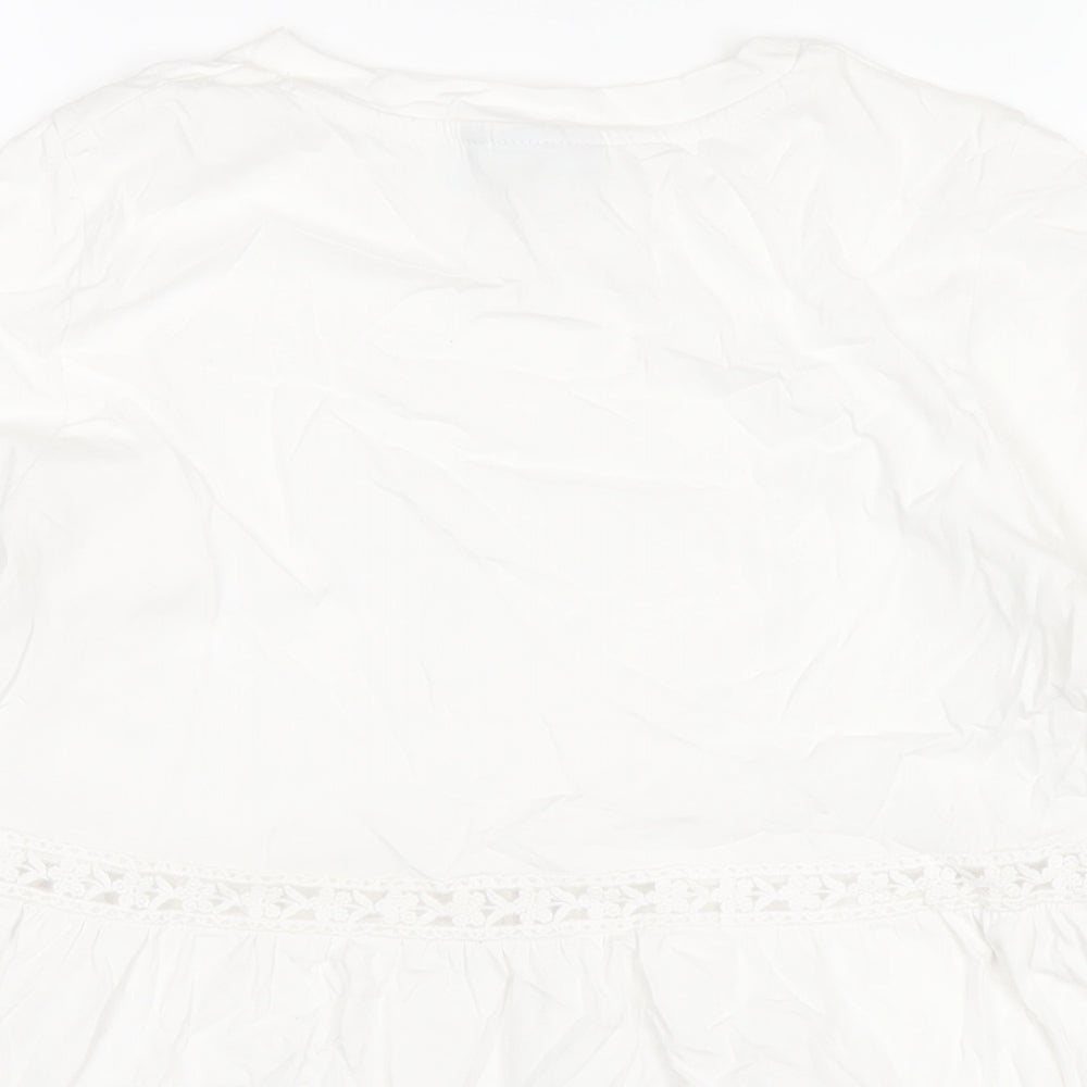 Womens UK Size 8 ASOS White Basic T-Shirt