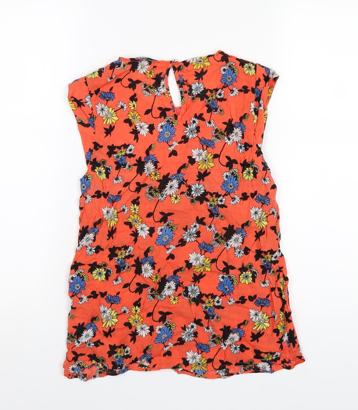 Womens UK Size 10 Oasis Orange Basic T-Shirt