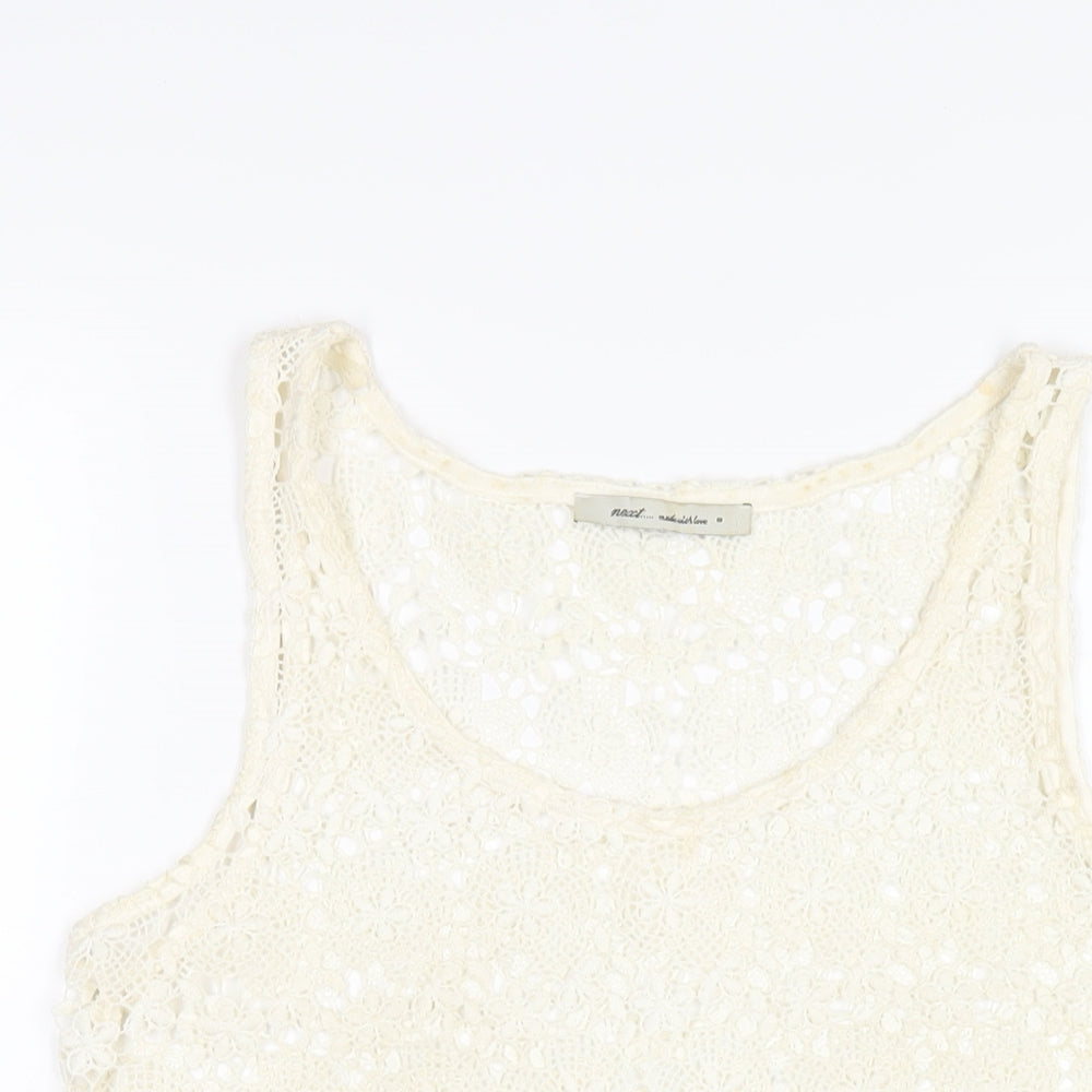Womens UK Size 8 NEXT Ivory Basic Tank