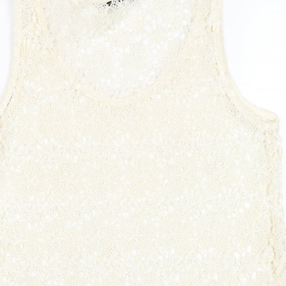 Womens UK Size 8 NEXT Ivory Basic Tank