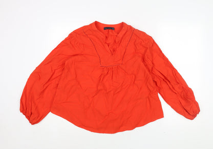 Womens UK Size 8 Marks and Spencer Red Basic Blouse