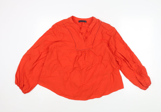 Womens UK Size 8 Marks and Spencer Red Basic Blouse