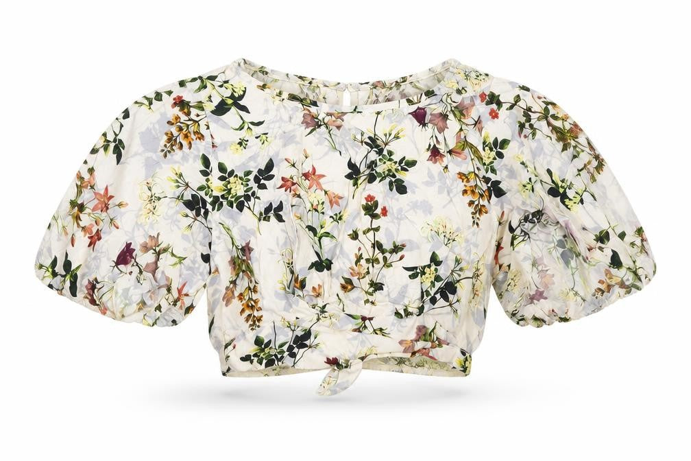 Womens UK Size 8 Miss Selfridge Multicoloured Cropped Blouse