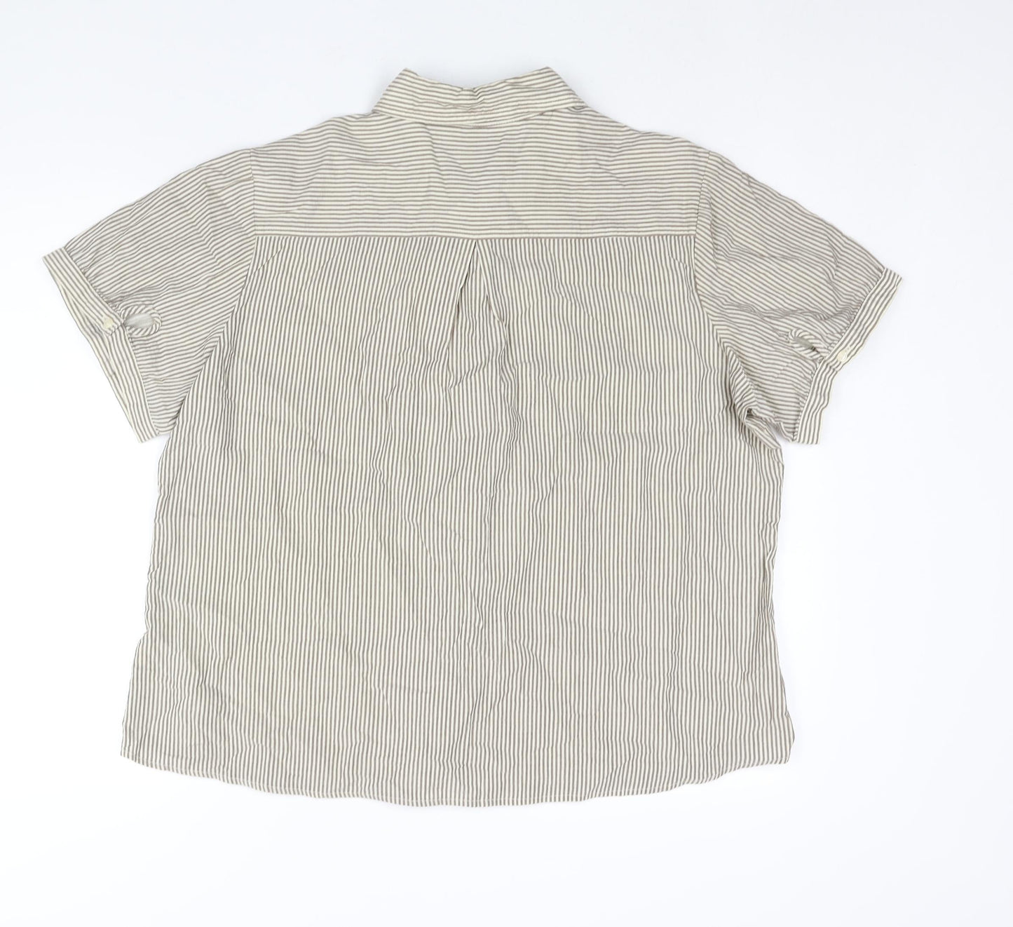 Womens UK Size 22 Marks and Spencer Beige Basic Blouse