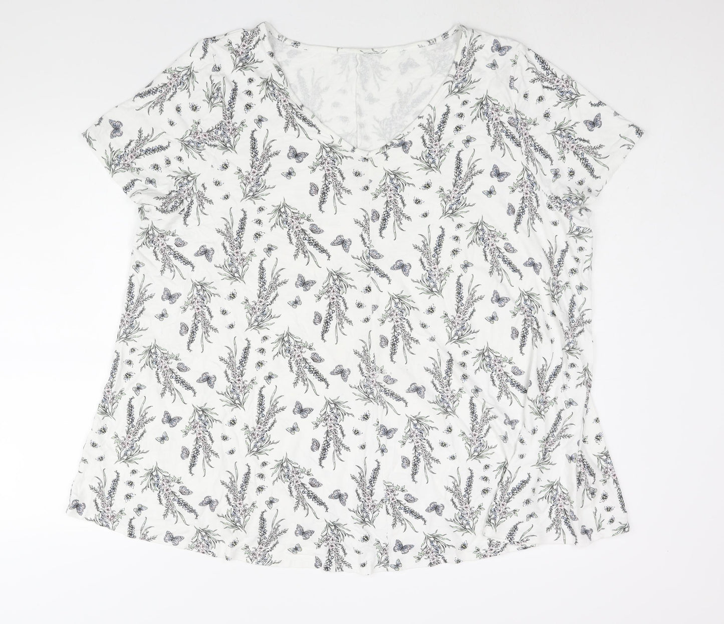 Womens UK Size 26 Arcadia White Basic Blouse