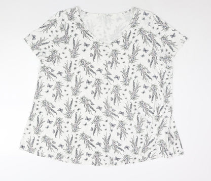 Womens UK Size 26 Arcadia White Basic Blouse
