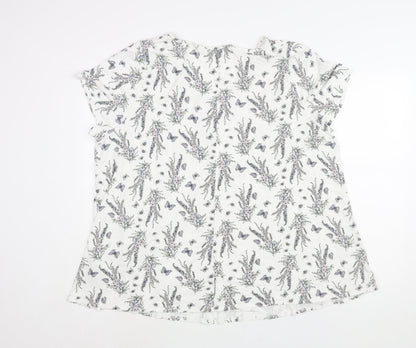 Womens UK Size 26 Arcadia White Basic Blouse