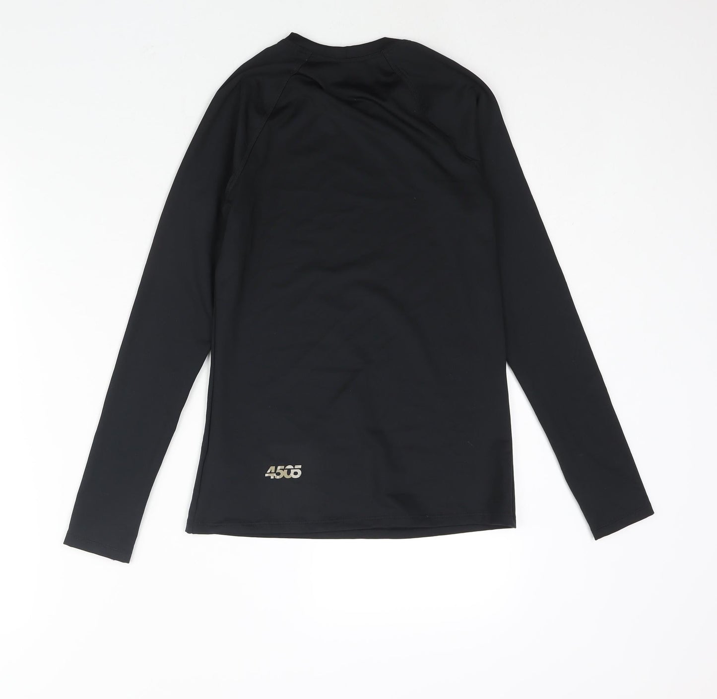 ASOS Womens Black Polyester Basic Casual Size 10 Round Neck Pullover - Logo