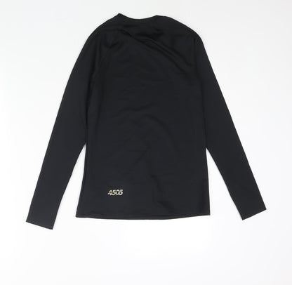 ASOS Womens Black Polyester Basic Casual Size 10 Round Neck Pullover - Logo