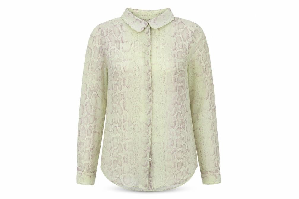 Womens UK Size 10 French Connection Green Basic Blouse