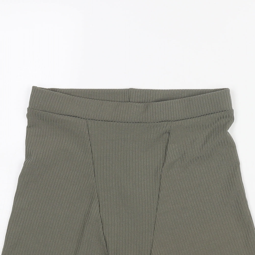 PRETTYLITTLETHING Womens Green Polyester Biker Shorts Size 10 L5 in Regular Pull On - Boxer