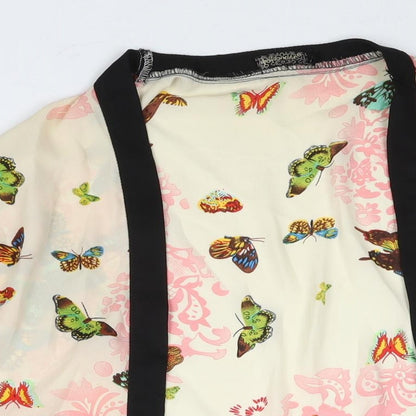 Womens UK Size M QED London Beige Kimono Blouse