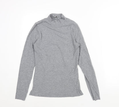 Womens UK Size 10 River Island Grey Basic Blouse