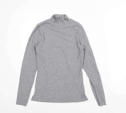 Womens UK Size 10 River Island Grey Basic Blouse