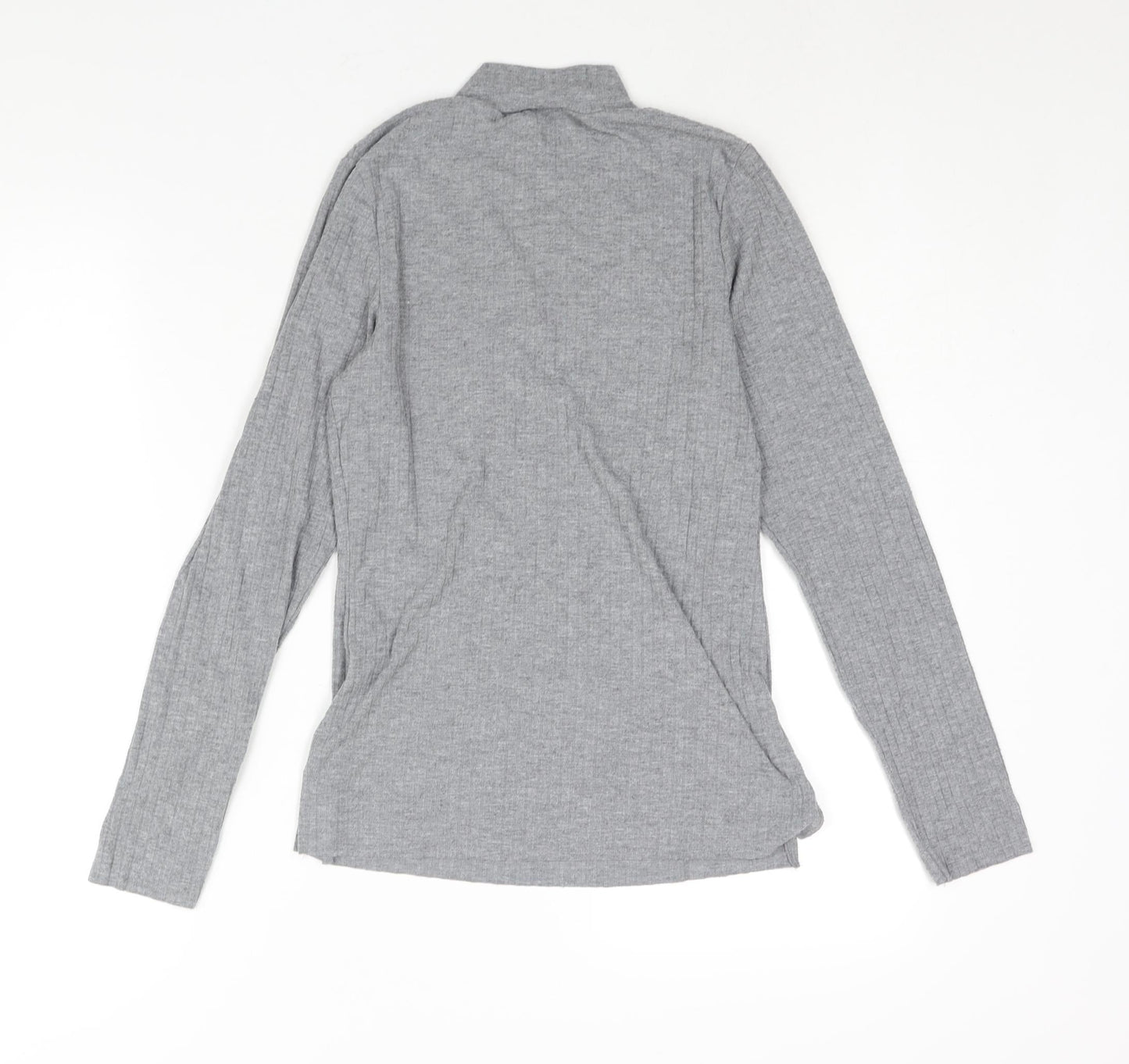 Womens UK Size 10 River Island Grey Basic Blouse