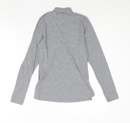 Womens UK Size 10 River Island Grey Basic Blouse