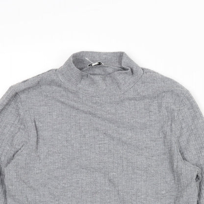 Womens UK Size 10 River Island Grey Basic Blouse