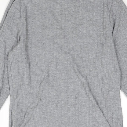 Womens UK Size 10 River Island Grey Basic Blouse