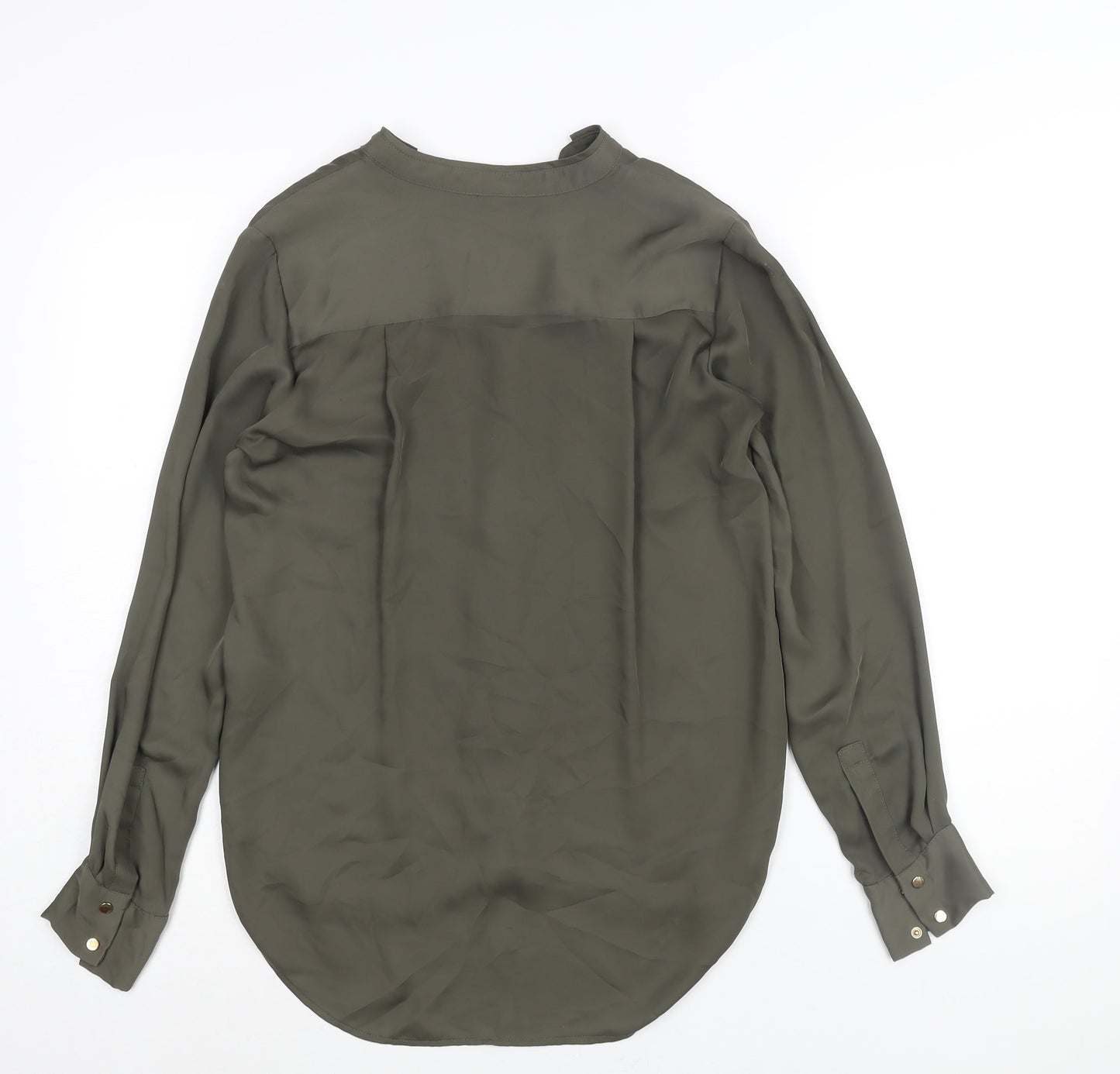 Womens UK Size 6 H&M Green Basic Blouse