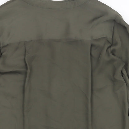 Womens UK Size 6 H&M Green Basic Blouse
