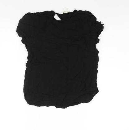 Womens UK Size 8 H&M Black Basic Blouse