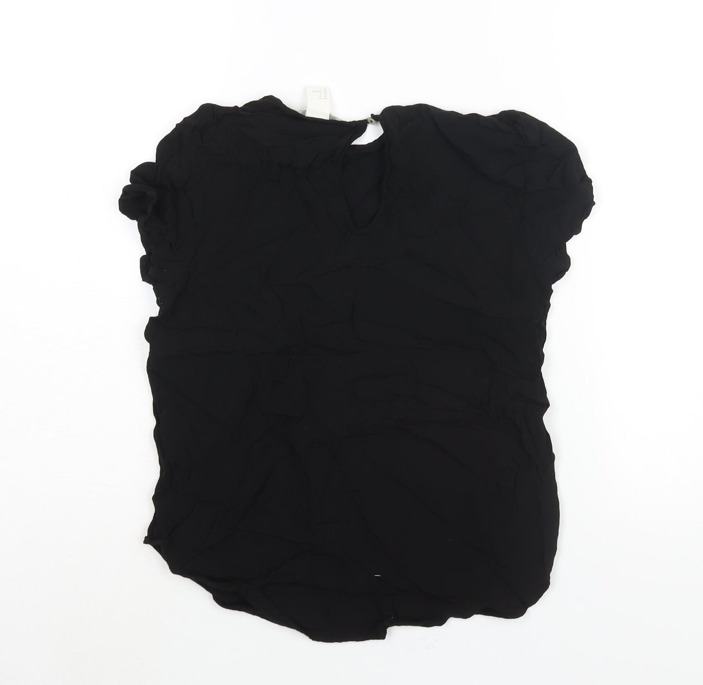 Womens UK Size 8 H&M Black Basic Blouse