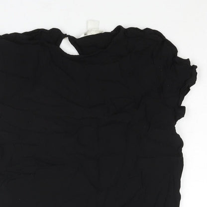 Womens UK Size 8 H&M Black Basic Blouse
