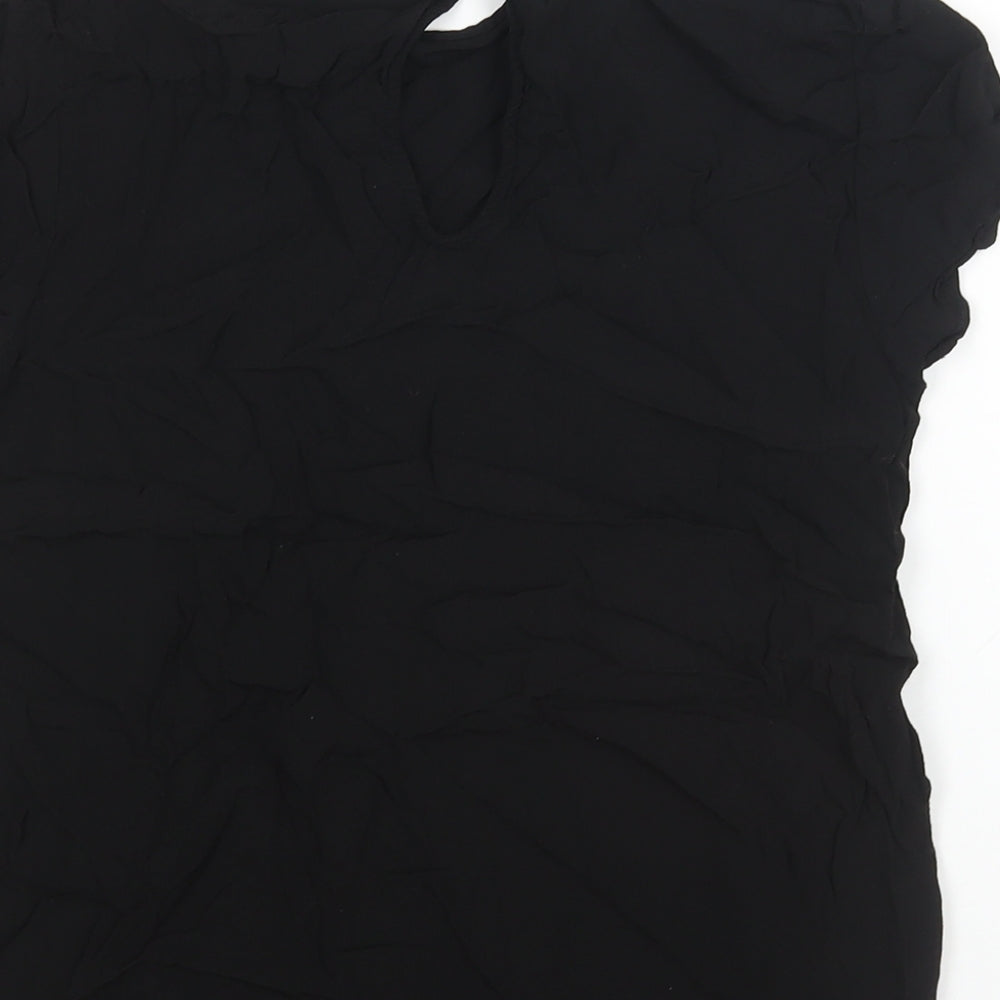 Womens UK Size 8 H&M Black Basic Blouse