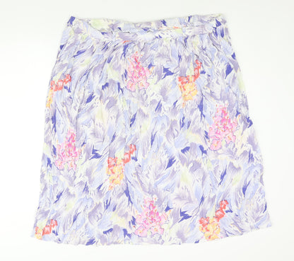 Profiles Womens Multicoloured Geometric Viscose Peasant Skirt Size 22 Zip - Floral Print