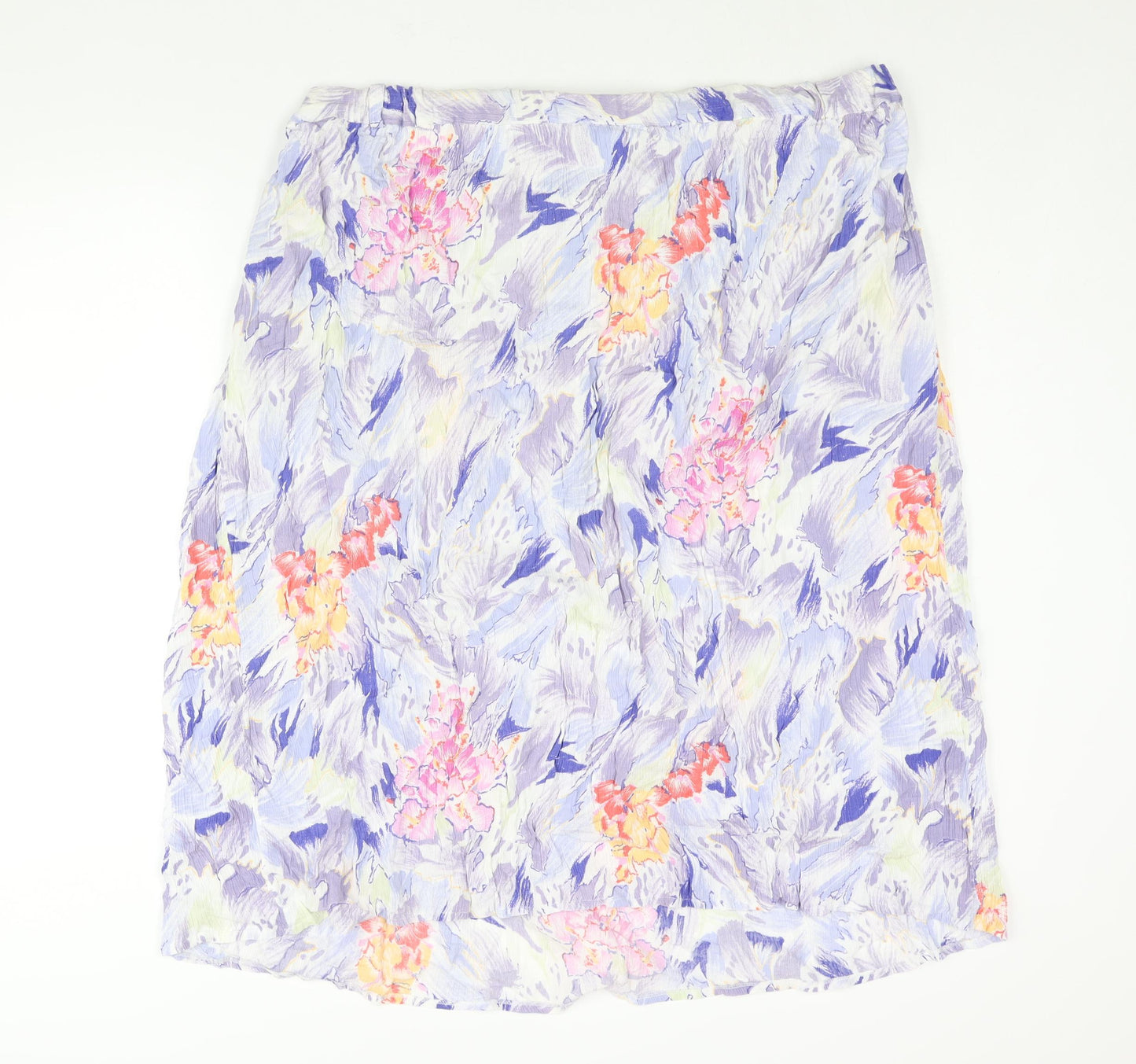 Profiles Womens Multicoloured Geometric Viscose Peasant Skirt Size 22 Zip - Floral Print