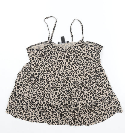 Womens UK Size 8 New Look Beige Camisole Blouse