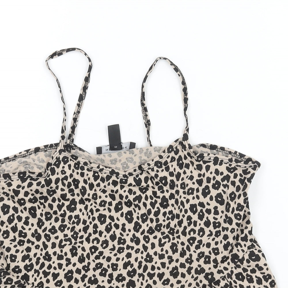 Womens UK Size 8 New Look Beige Camisole Blouse