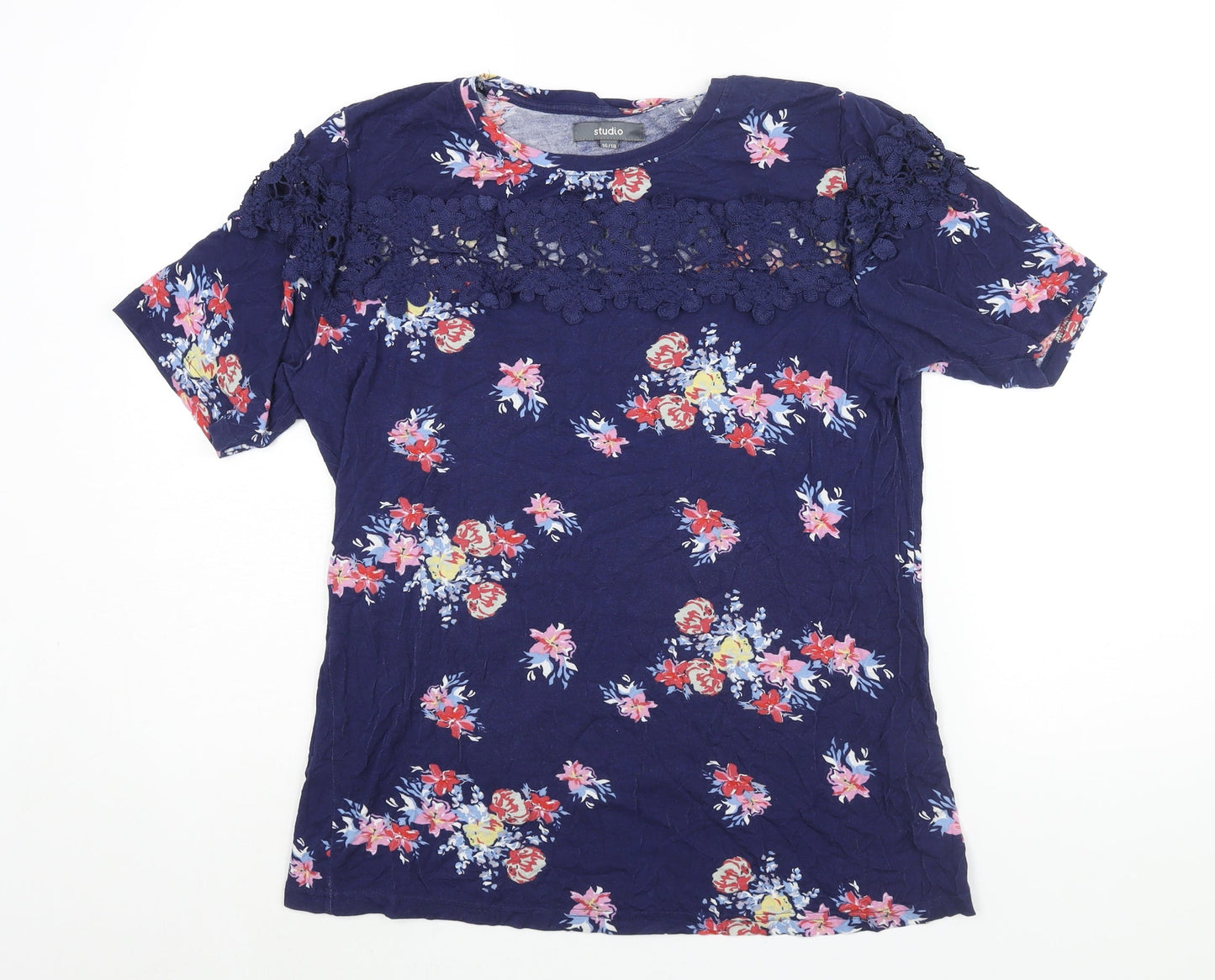 Womens UK Size 16 Studio Blue Basic Blouse