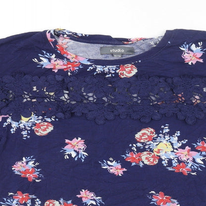 Womens UK Size 16 Studio Blue Basic Blouse