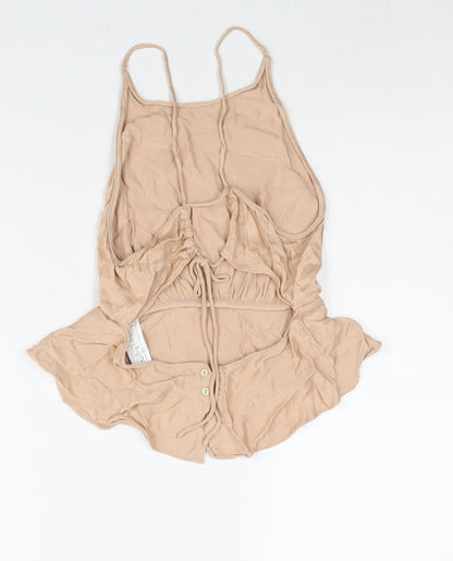 Womens UK Size M Zara Pink Camisole Blouse