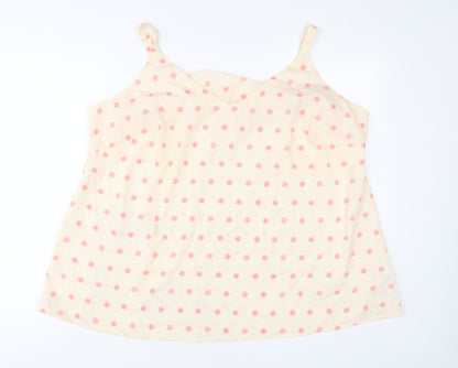 Womens UK Size 22 Simply Be Beige Basic Tank