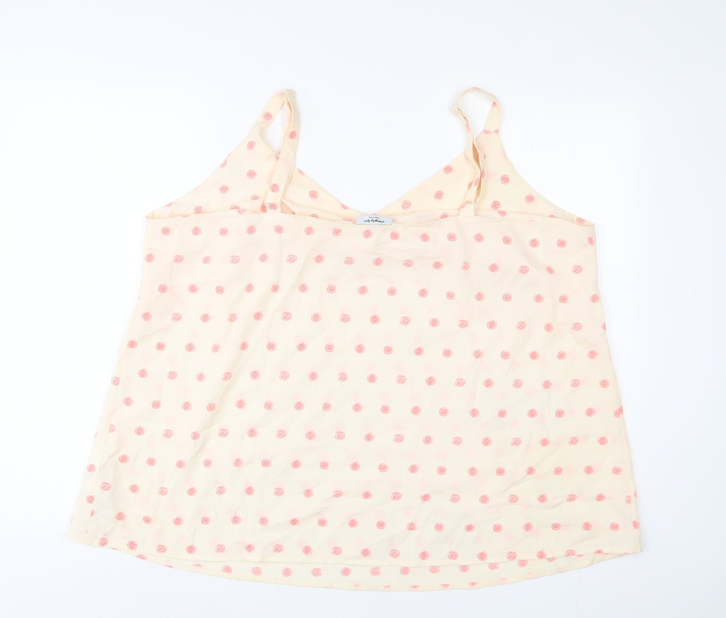 Womens UK Size 22 Simply Be Beige Basic Tank