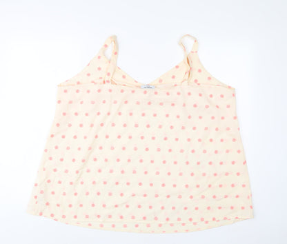 Womens UK Size 22 Simply Be Beige Basic Tank