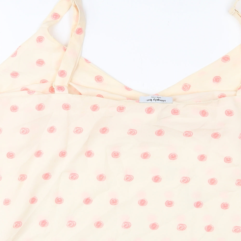 Womens UK Size 22 Simply Be Beige Basic Tank