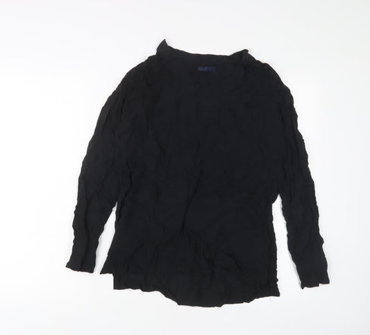 Womens UK Size S Gap Black Basic Blouse