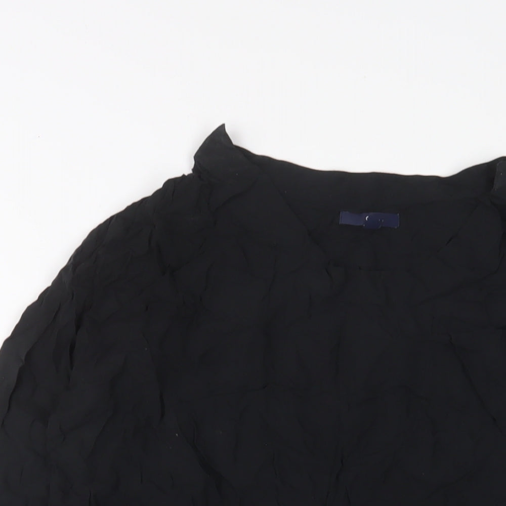 Womens UK Size S Gap Black Basic Blouse