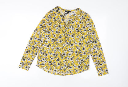 Womens UK Size XS H&M Yellow Basic T-Shirt